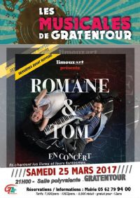 Romane & Tom. Le samedi 25 mars 2017 à GRATENTOUR. Haute-Garonne.  21H00